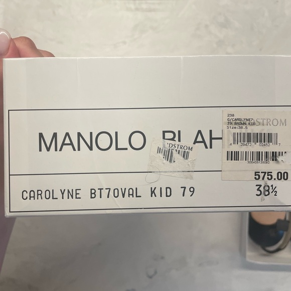 Manolo Blahnik Carolyne Slingback in Chocolate Brown - Picture 2 of 4